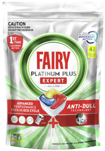 Fairy Platinum Plus Dishwashing Tablets 42 Pack