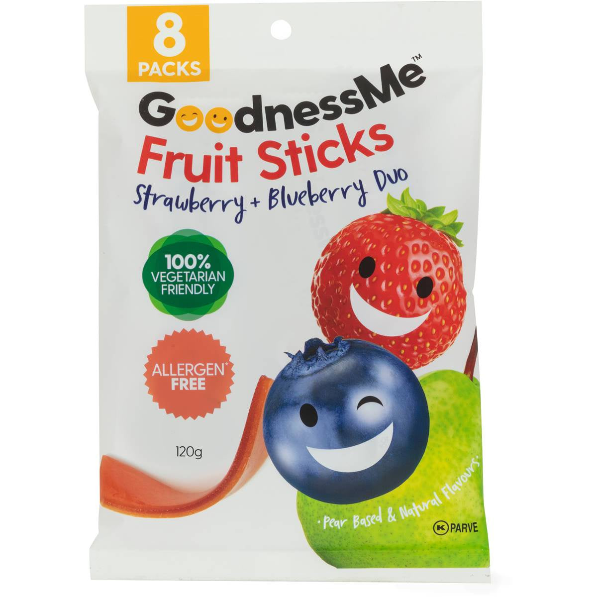 Goodness Me Fruity Sticks Strawberry & Blueberry Duo 8pk 120g