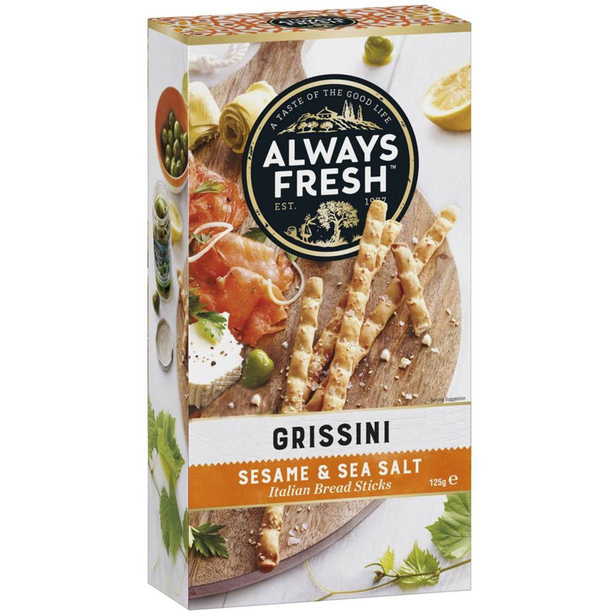 Always Fresh Grissini Seasame Seed & Seasalt 125g