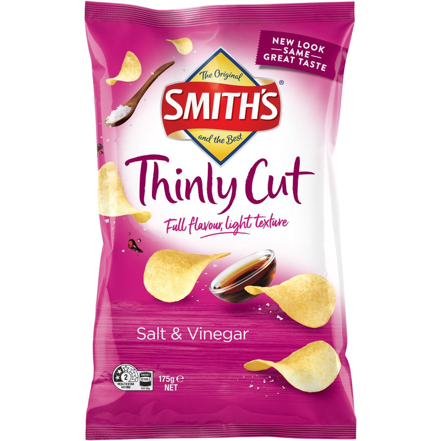 Smith's Thinly Salt & Vinegar 175g