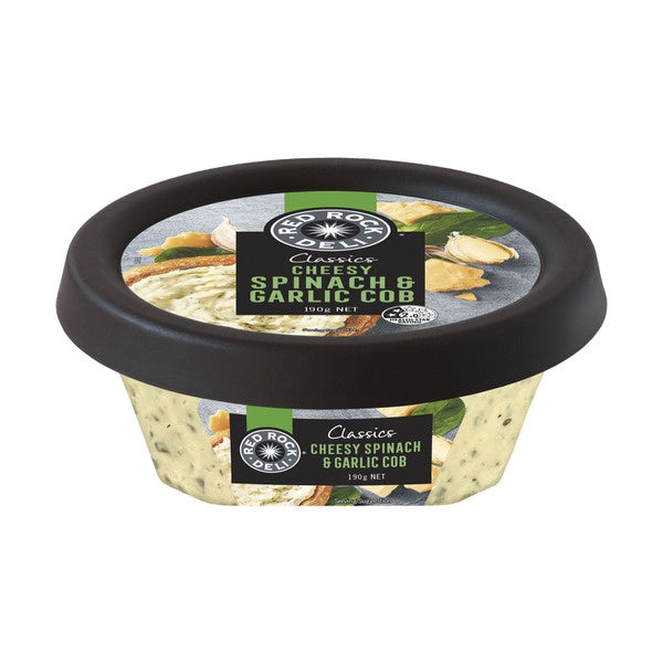 Red Rock Deli Classics Cheesy Spinach & Garlic Cob Dip 190g (DNR)