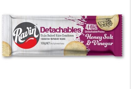 Ravin' Honey Salt & Vinegar Detachable Rice Cracker 100g