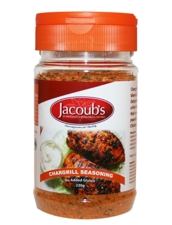 Jacoubs Chargrill Seasoning 230g shaker