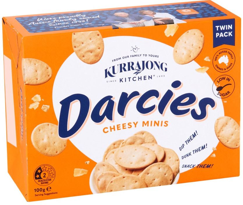 Kurrajong Crackers Darcies Cheesy Mini 100g