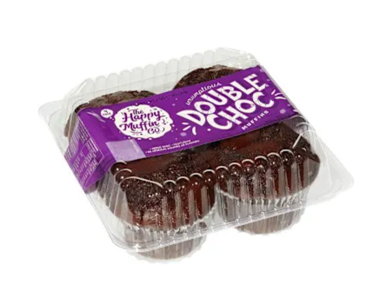 Happy muffin double choc 4pk 420gm