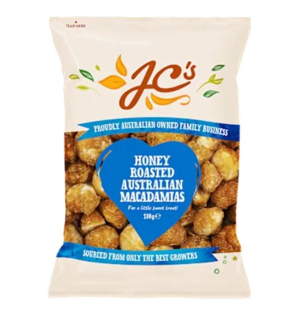 JC's Macadamias Honey Roasted 100g