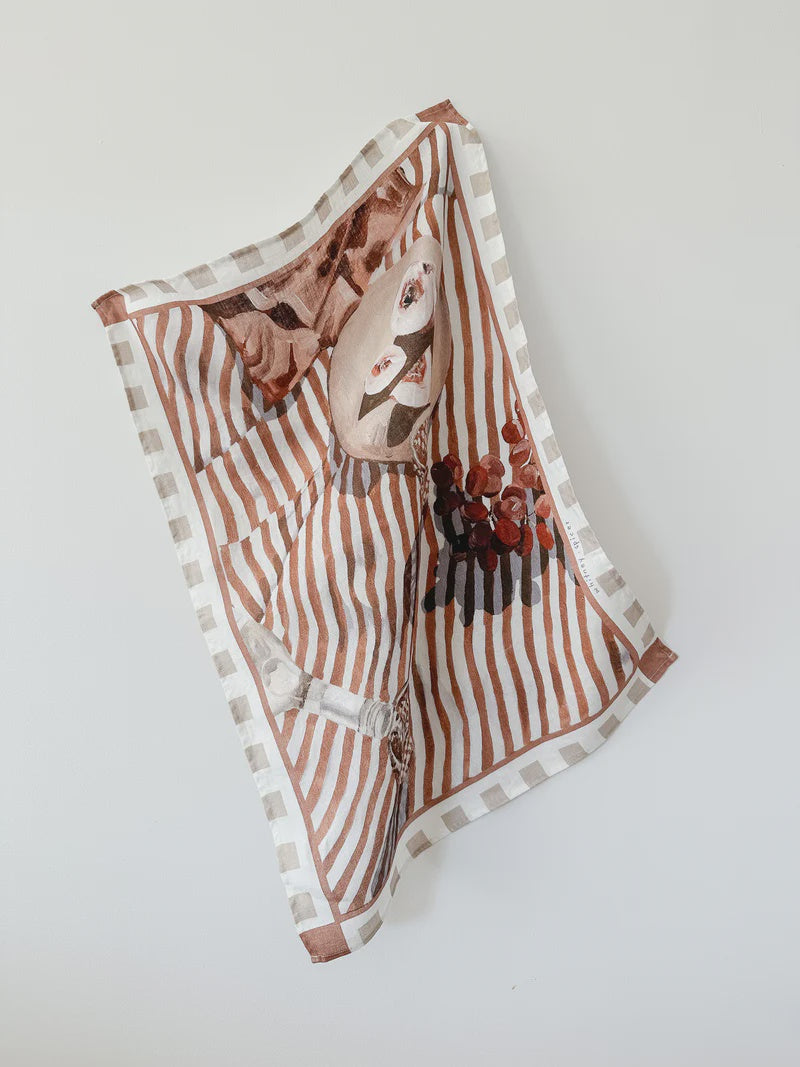 Whitney Spicer Linen Tea Towel - The Weekend