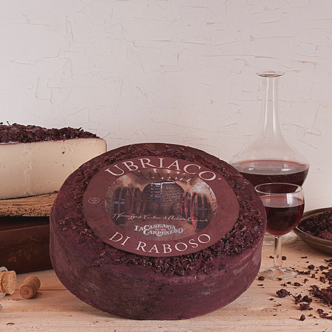 Ubriaco di Raboso Semi Hard Cheese Wedge