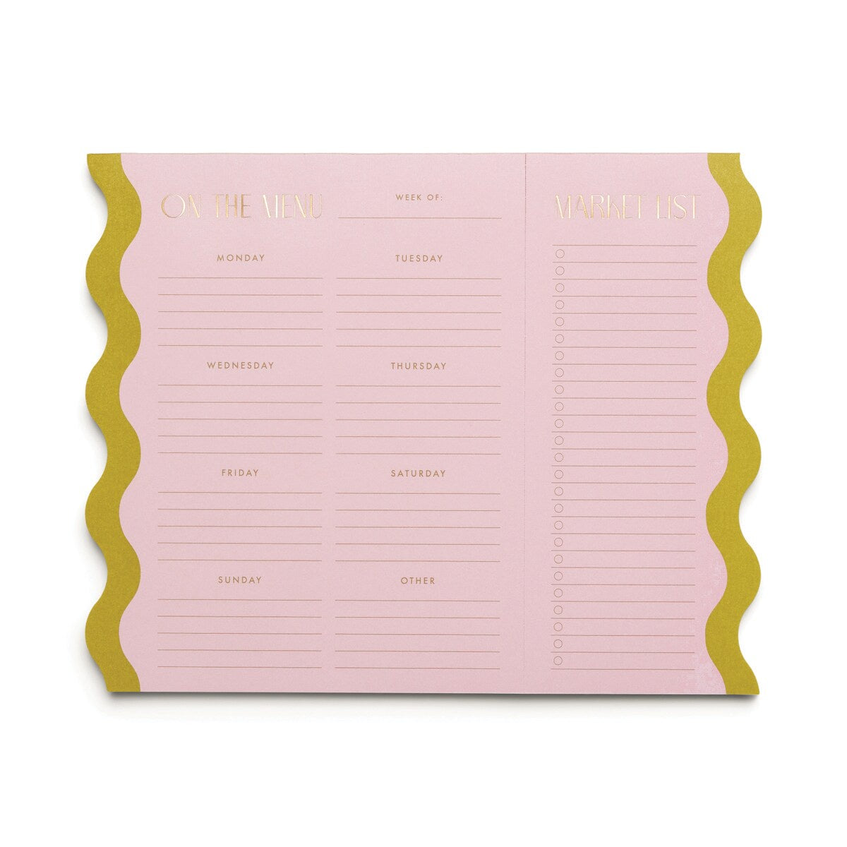 Designworks Meal Planner Pad - Pink & Chartreuse