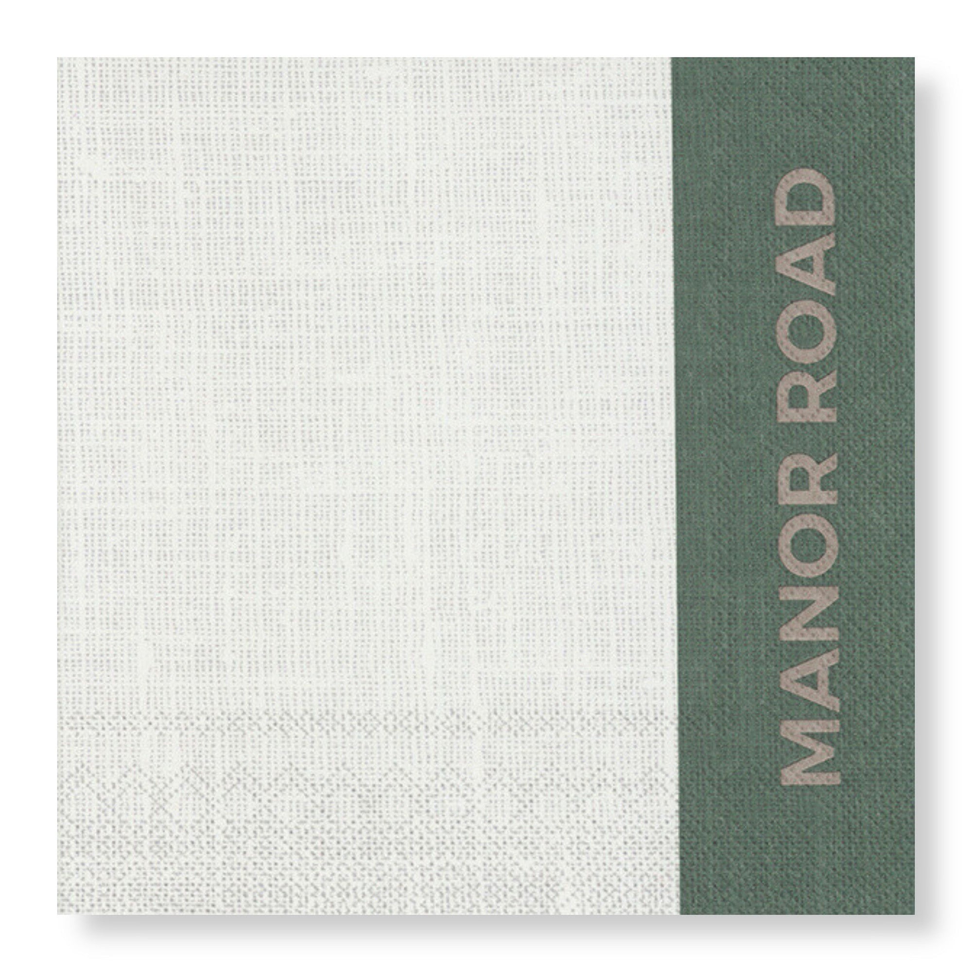 Manor Road Linen (Colourblock Green) Napkins Dinner