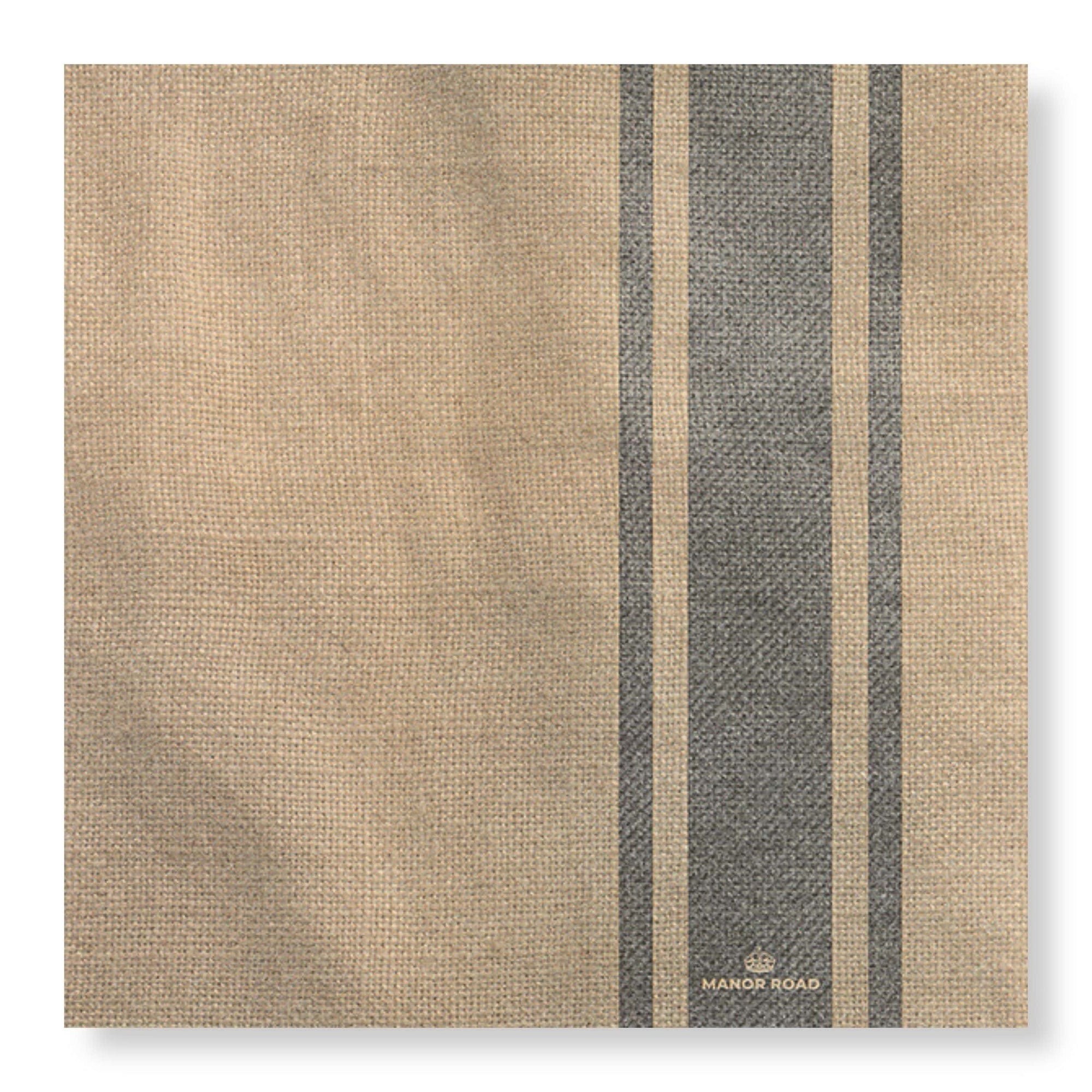 Manor Road Coffee Stripe Napkin Luncheon