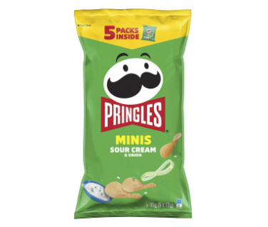 Pringles Minis Sour Cream & Onion Potato Chips Multipack 95g