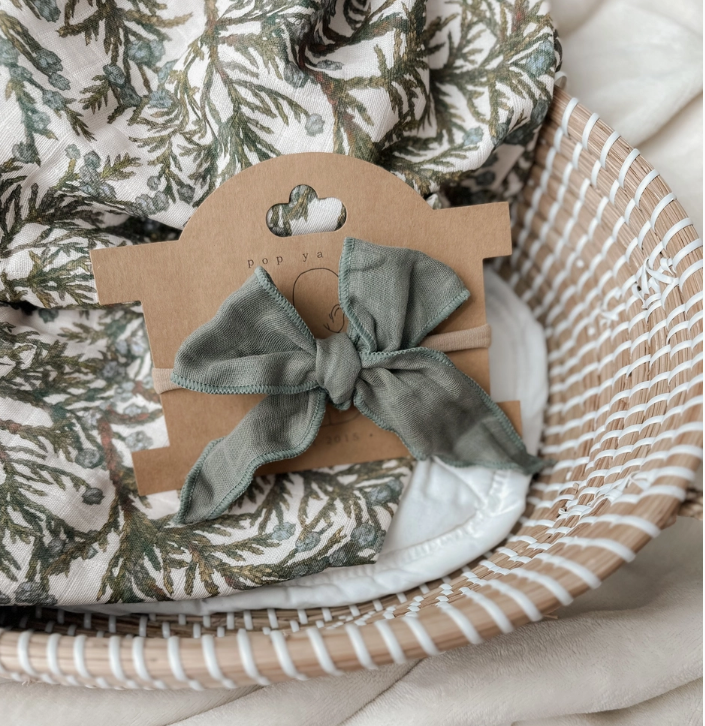 Pop Ya Tot Muslin Bow Headband