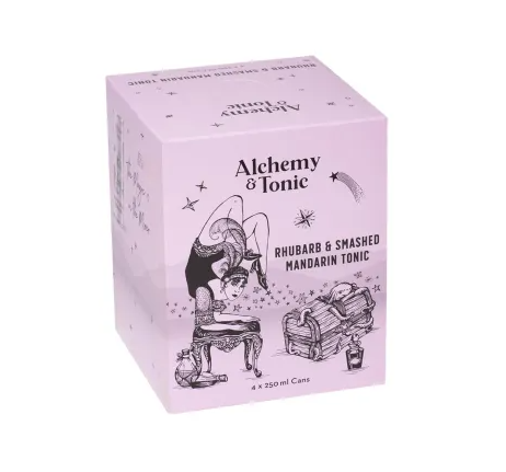 Alchemy & Tonic Rhubarb & Smashed Mandarin Tonic Water 4x250ml