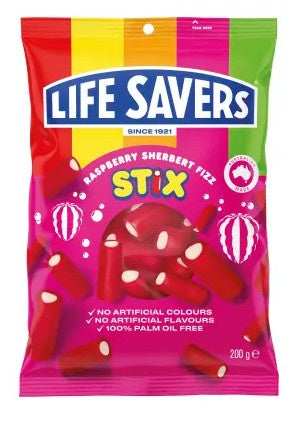 Life savers stix sherbert fizz raspberry 200g