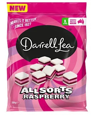 Darrell lea raspberry allsorts 220g