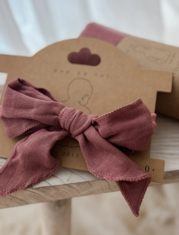 Pop Ya Tot Muslin Bow Headband