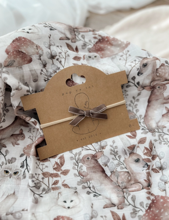 Velvet Bow Baby Headband