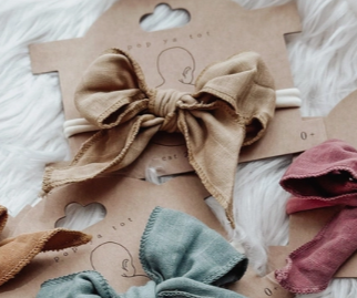 Pop Ya Tot Muslin Bow Headband