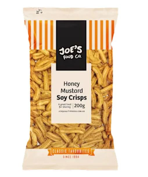 Joe's Food Co Soya Crisps Honey Mustard 200g