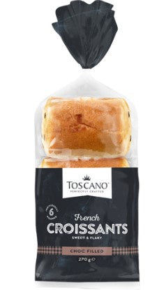 TOSCANO CROISSANTS CHOC FILLED FRENCH 270G
