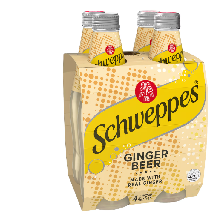 Schweppes Mixers Ginger Beer 300ml x 4pk