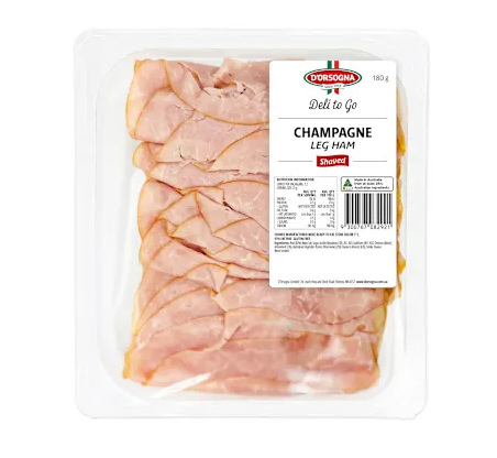 D'orsogna Deli To Go Champagne Ham Shaved 180g