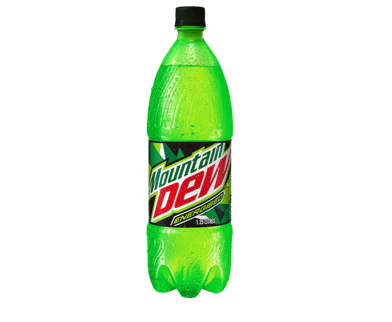Mountain dew citrus energised soft drink 1.25L