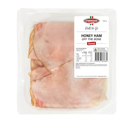 D'orsogna Deli To Go Honey Ham Off Bone Shaved 180g