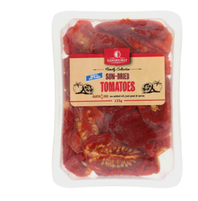 Sandhurst Sun Dried Tomatoes Fat Free RTE 125g