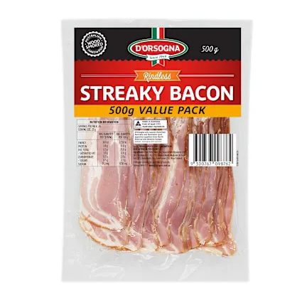 D'orsogna Streaky Bacon 500g