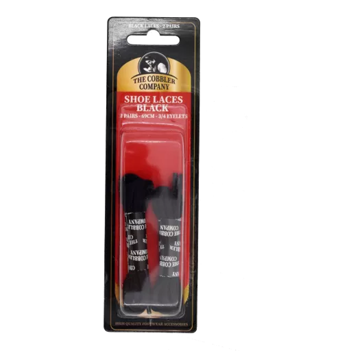 Cobbler Co Shoe Laces Black 75cm 1 pair