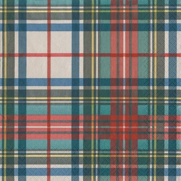 Caspari Stewart Dress Tartan Napkin - Cocktail