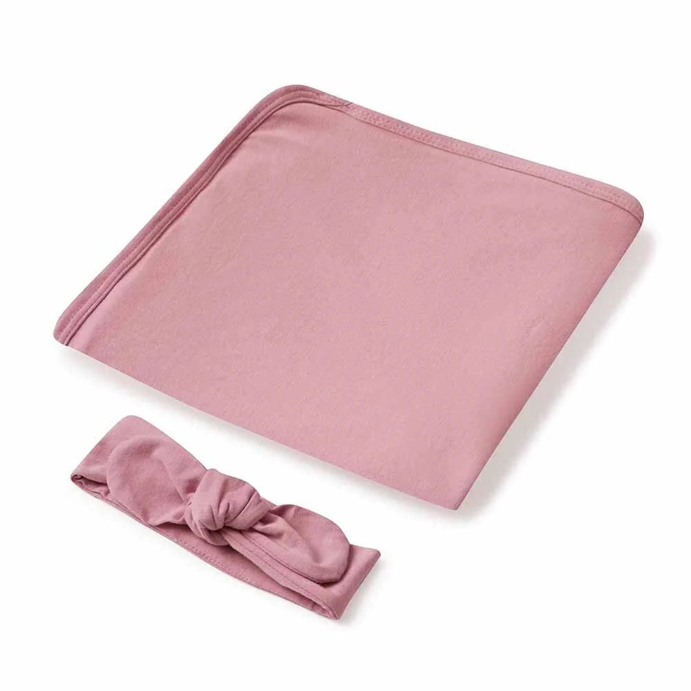 Snuggle Hunny Jersey Wrap & Topknot Set