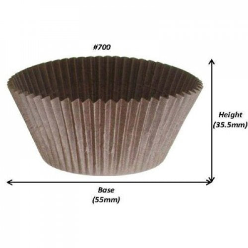 Muffin Cases Brown 55mm x 36mm 50pk