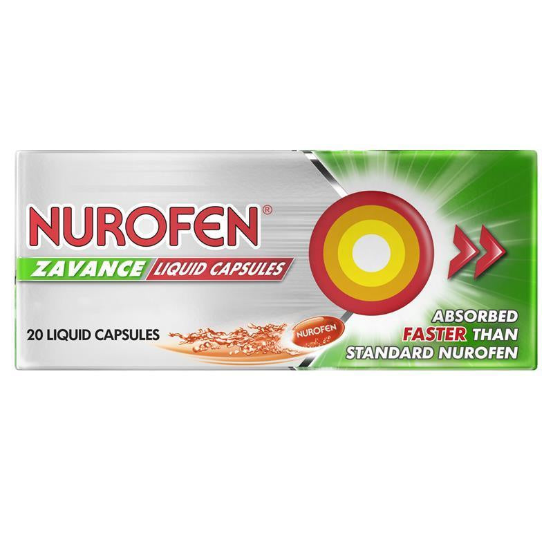Nurofen Zavance Ibuprofen Liquid Capsules 200mg 20pk