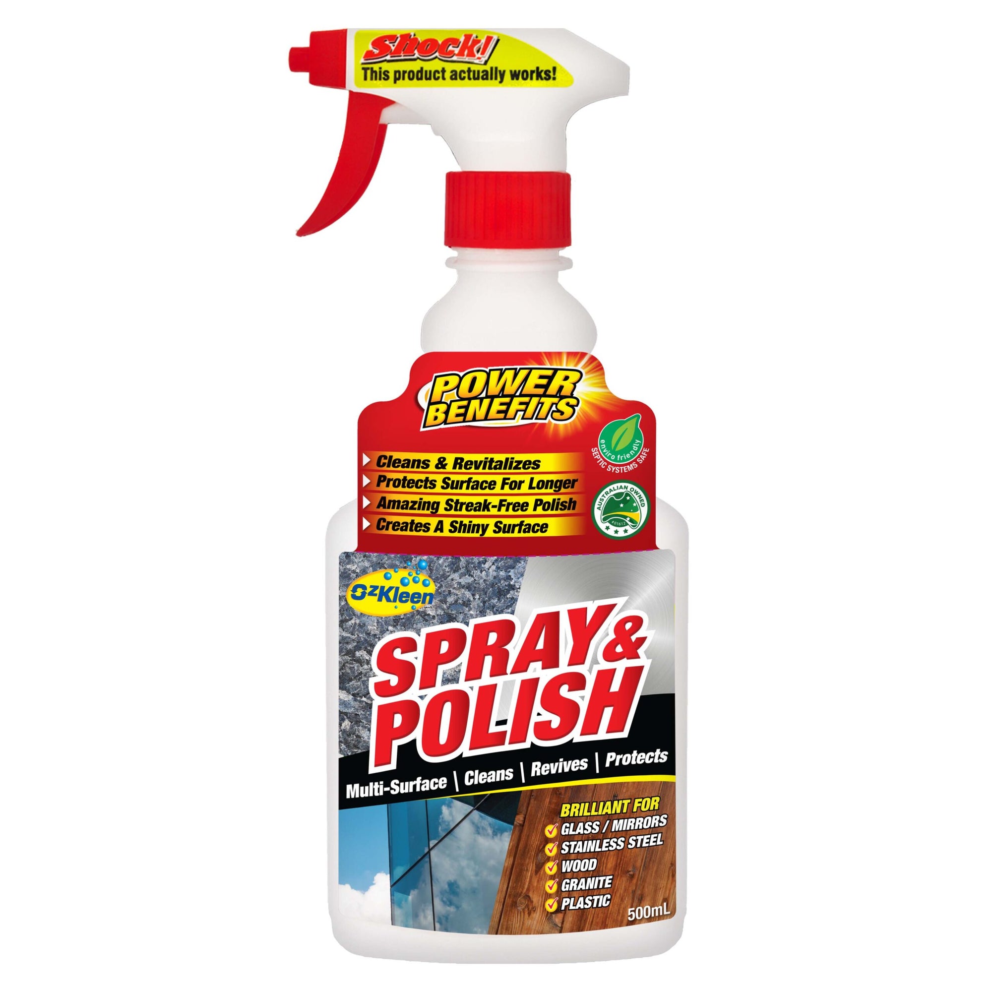 OzKleen Spray & Polish Trigger Spray 500ml
