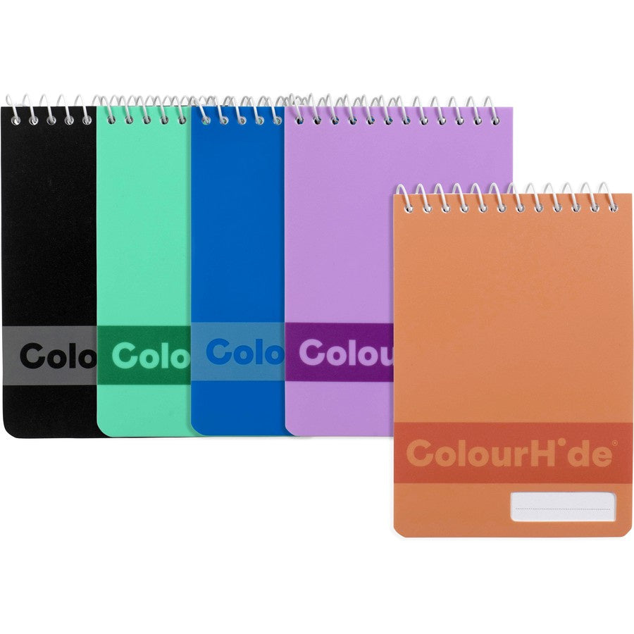 Colourhide Pocket Notebook 96pg 5pk