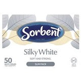 Sorbent Silky White Slim Pack Facial Tissues 50pk