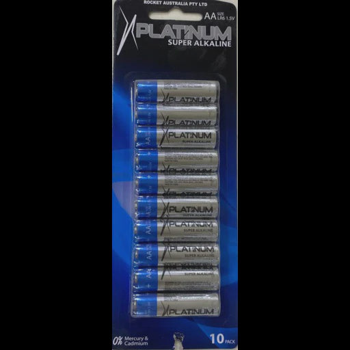 Platinum Super Alkaline Batteries AA 10pk