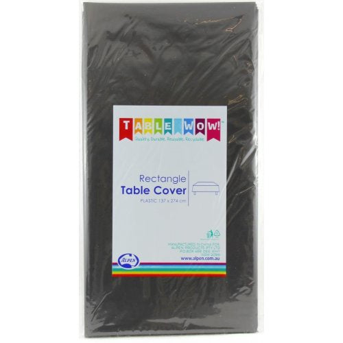 TableWow Table Cover Rectangle Black 1pk