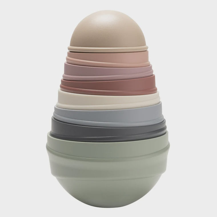 Bibs Wobbly Stacking Tower - Pastel Rainbow