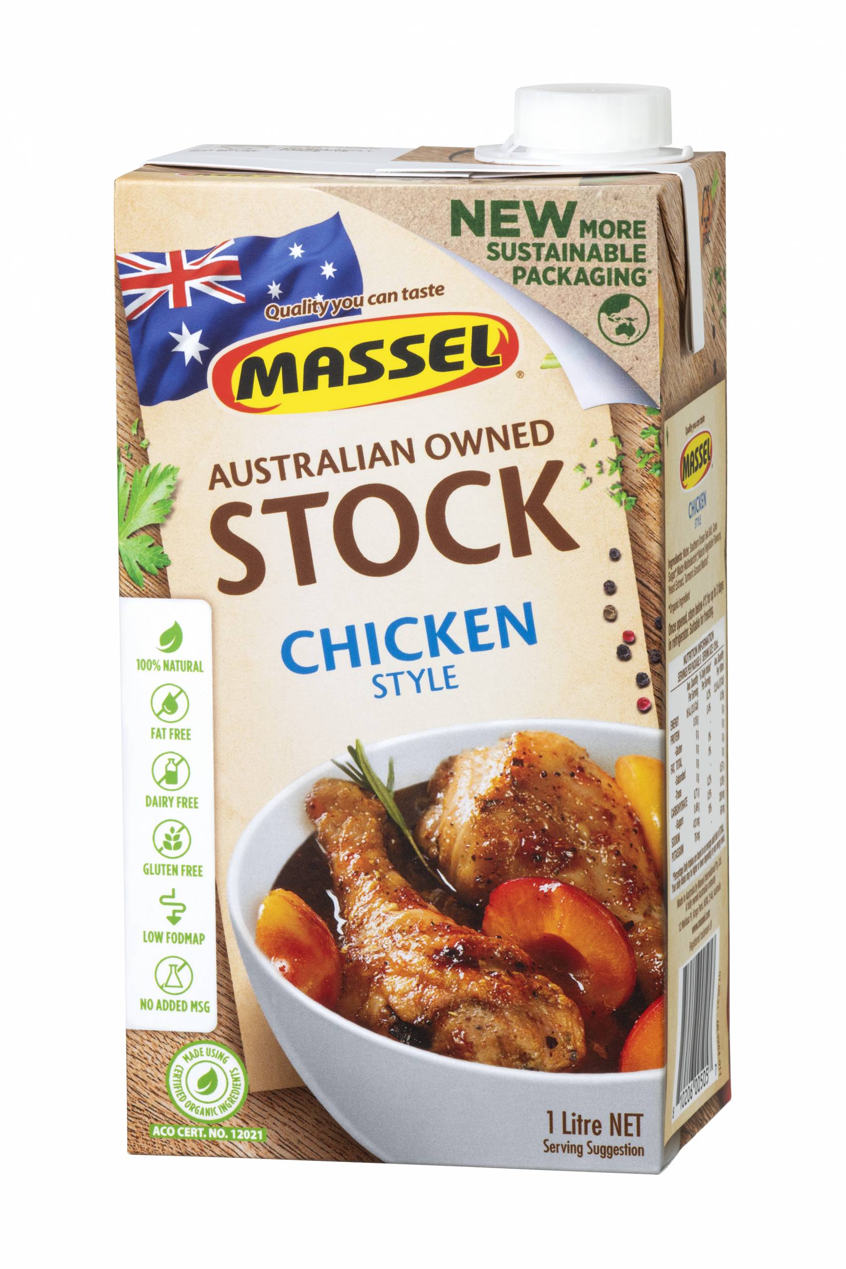 Massel Organic Liquid Stock 1L Chicken