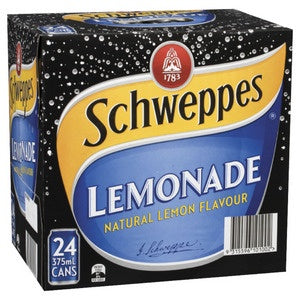 Schweppes Cans Lemonade 375ml x 24pk