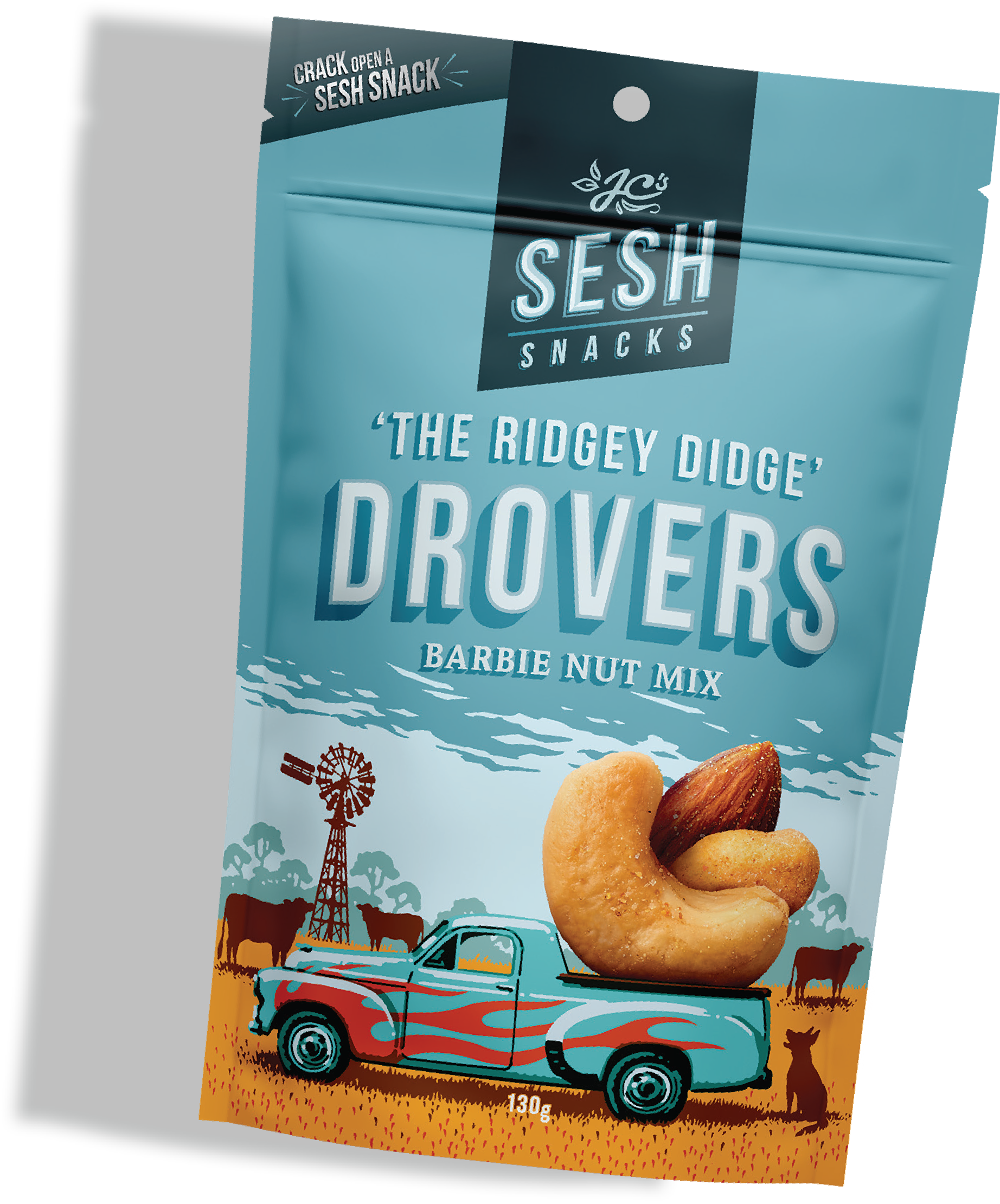 JC Nuts Sesh Snacks Drovers Mix 130g