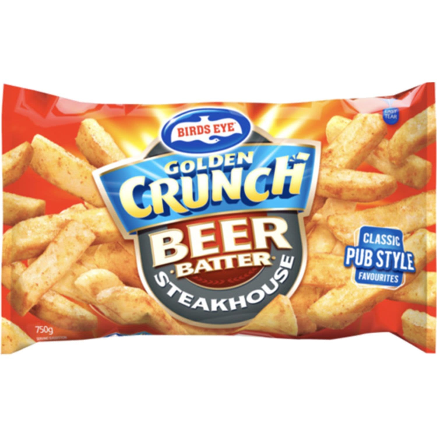 Birds Eye Chips Golden Crunch Beer Batter Steakhouse 750gm