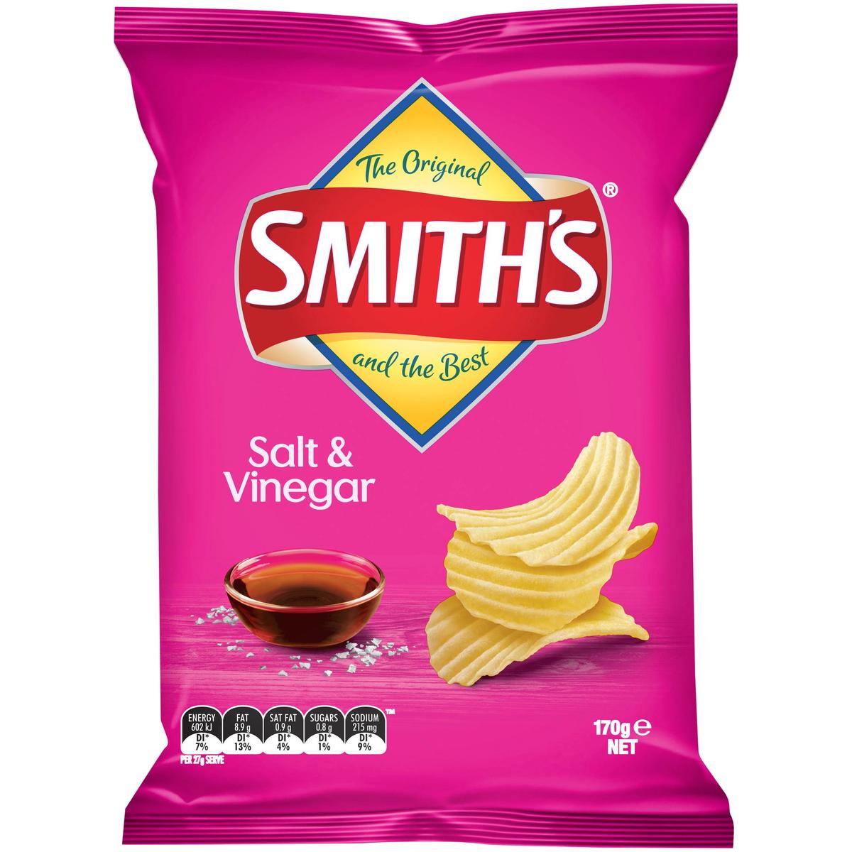 Smith's Crinkle Cut Chips Salt & Vinegar 170g