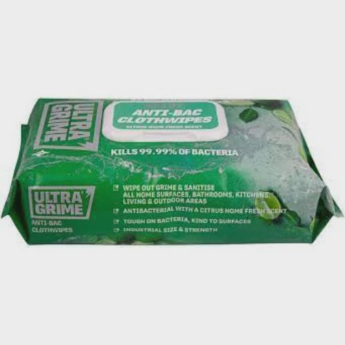 UltraGrime Life Anti-Bac XXL+ Clothwipes 80pk