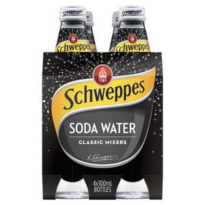 Schweppes Classic Mixers Soda Water 300ml x 4pk