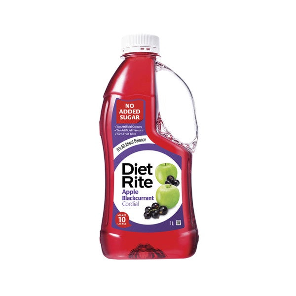 Diet Rite Apple Blackcurrant Cordial 1L